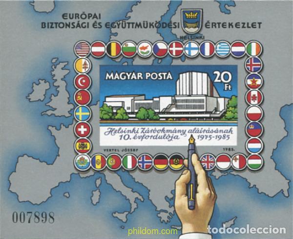Sellos: 19682 MNH HUNGRIA 1985 10 ANIVERSARIO DEL ACUERDO DE HELSINKI