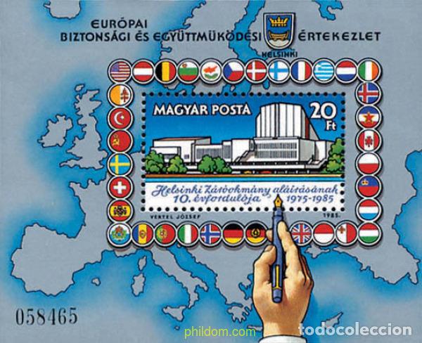 Sellos: 42083 MNH HUNGRIA 1985 10 ANIVERSARIO DEL ACUERDO DE HELSINKI