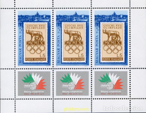 Sellos: 42082 MNH HUNGRIA 1985 ITALIA 85. EXPOSICION FILATELICA INTERNACIONAL