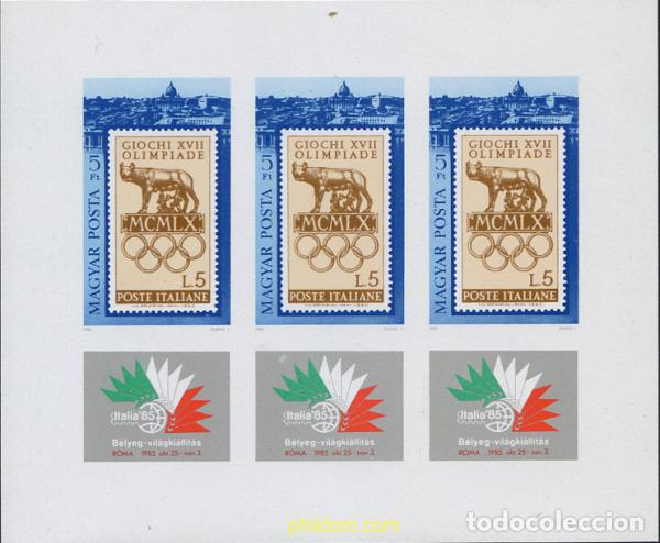 Sellos: 116480 MNH HUNGRIA 1985 ITALIA 85. EXPOSICION FILATELICA INTERNACIONAL
