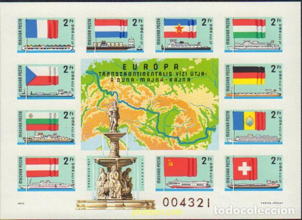 Sellos: 19677 MNH HUNGRIA 1977 CANAL DANUBIO-MAIN-RHIN