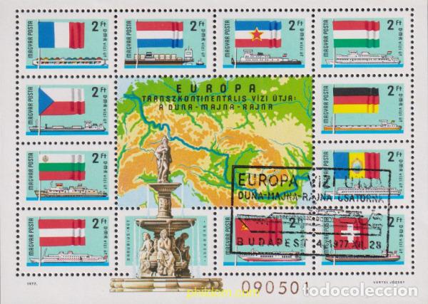 Sellos: 619848 USED HUNGRIA 1977 CANAL DANUBIO-MAIN-RHIN