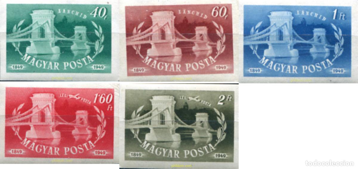 Sellos: 17679 MNH HUNGRIA 1949 CENTENARIO DE LA INAUGURACION DEL PUENTE DE LAS CADENAS