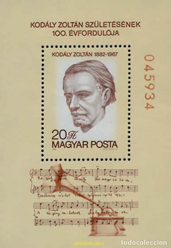 Sellos: 55207 MNH HUNGRIA 1982 CENTENARIO DEL NACIMIENTO DE ZOLTAN KODALY