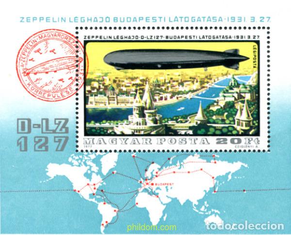 Sellos: 55200 MNH HUNGRIA 1977 HISTORIA DEL DIRIGIBLE