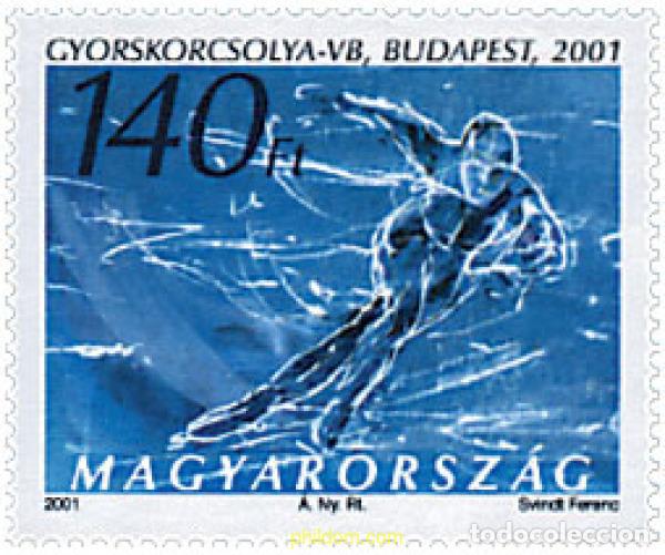 Sellos: 69796 MNH HUNGRIA 2001 CAMPEONATO DEL MUNDO DE PATINAJE SOBRE HIELO DE VELOCIDAD