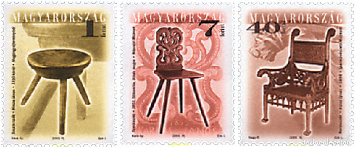 Sellos: 688696 MNH HUNGRIA 2001 SILLAS Y BUTACAS DE ESTILO