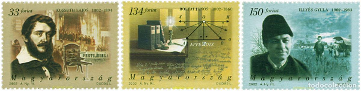Sellos: 98618 MNH HUNGRIA 2002 PERSONALIDADES