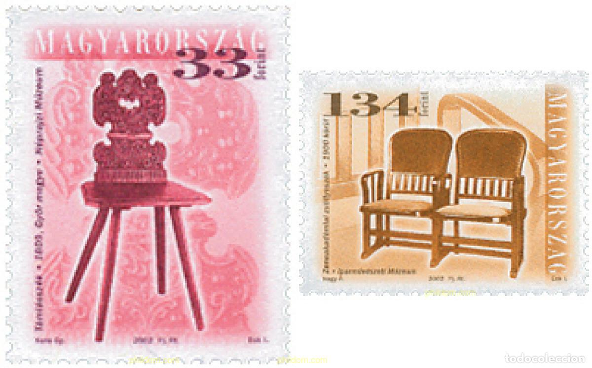 Sellos: 101045 MNH HUNGRIA 2002 SILLAS Y BUTACAS DE ESTILO