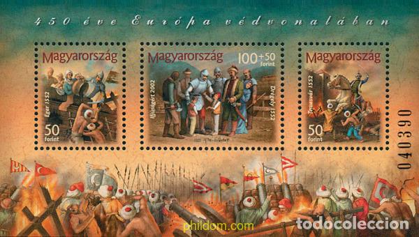 Sellos: 102023 MNH HUNGRIA 2002 PRO JUVENTUD. 450 ANIVERSARIO DE LA LIGA EUROPA DE DEFENSA