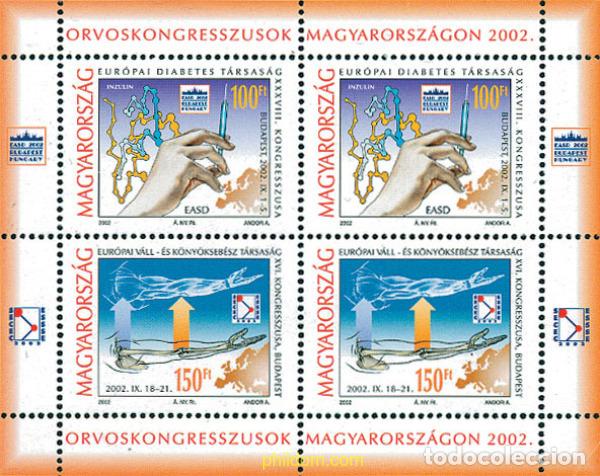 Sellos: 102025 MNH HUNGRIA 2002 CONGRESO EUROPEO DE DIABETES