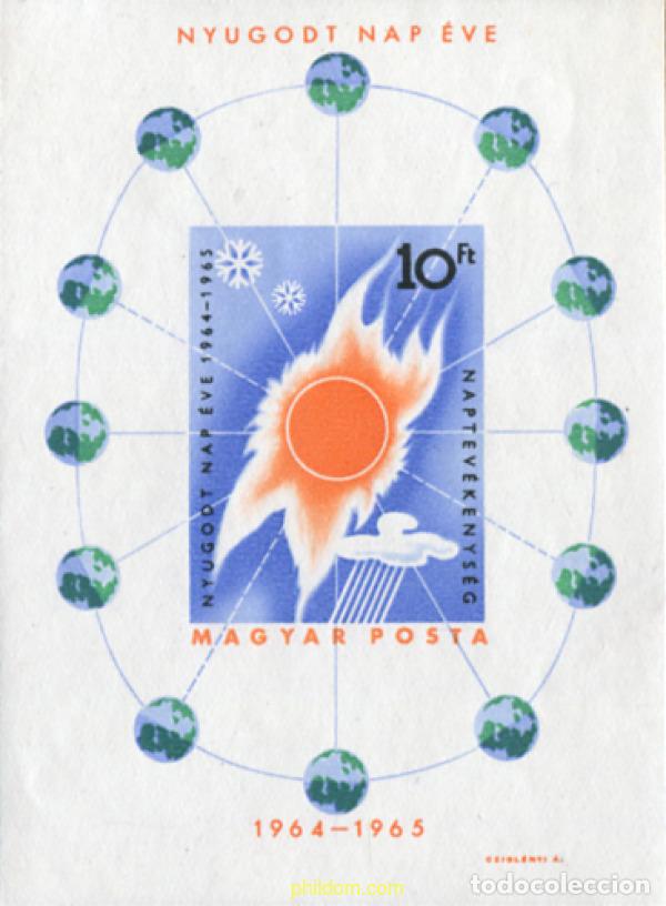 Sellos: 109641 MNH HUNGRIA 1965 A&Ntilde;O INTERNACIONAL DEL SOL EN CALMA