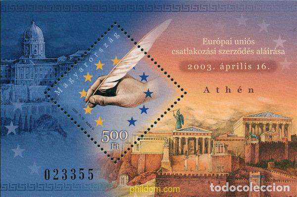 Sellos: 127638 MNH HUNGRIA 2003 ADHESION A LA UNION EUROPEA