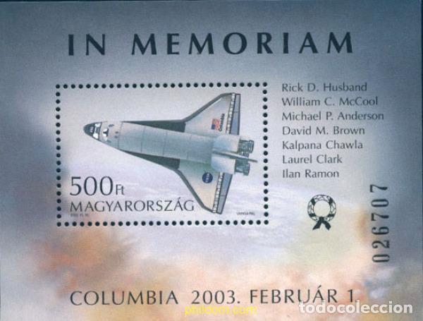 Sellos: 136294 MNH HUNGRIA 2003 EN MEMORIA DEL ACCIDENTE DEL COLUMBIA DE 2003
