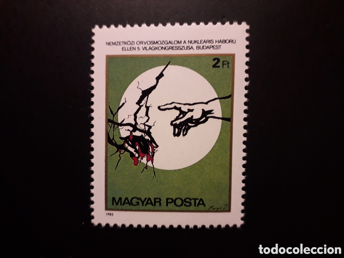Sellos: HUNGR&Iacute;A YVERT 2993 SERIE COMPLETA NUEVA *** 1985 M&Eacute;DICOS CONTRA GUERRA NUCLEAR MANO PEDIDO M&Iacute;NIMO 3&euro;