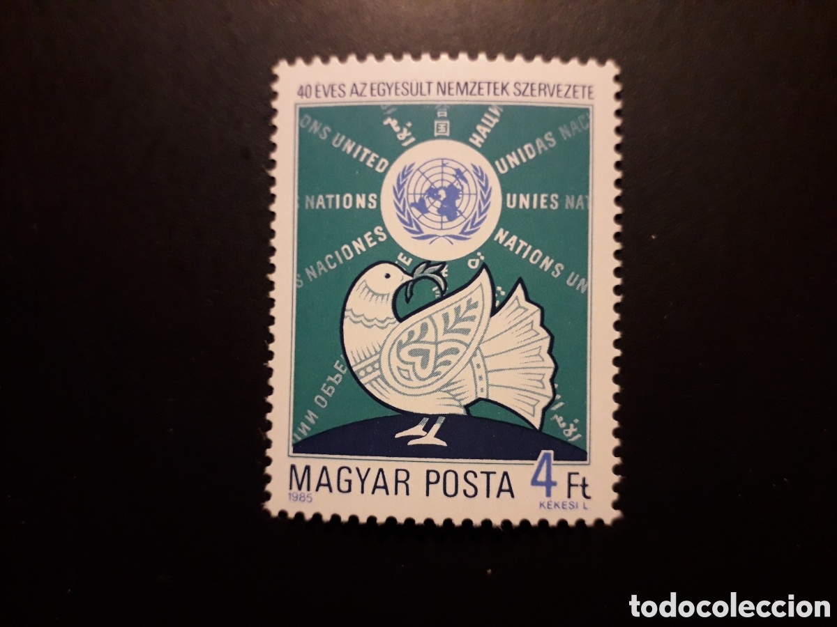Sellos: HUNGR&Iacute;A YVERT 3005 SERIE COMPLETA NUEVA *** 1985 ONU, PALOMA FAUNA AVES PEDIDO M&Iacute;NIMO 3&euro;