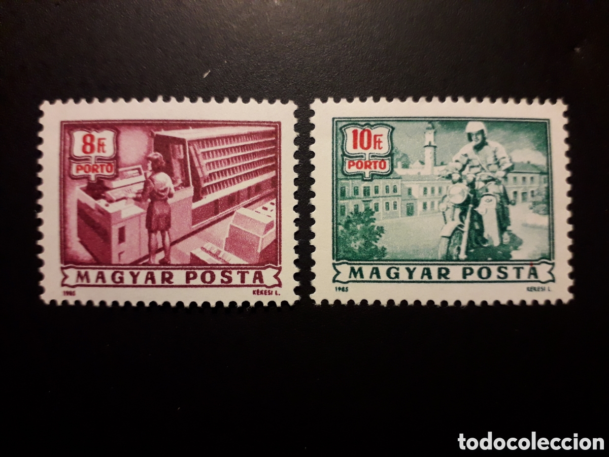 Sellos: HUNGR&Iacute;A YVERT TASAS 243/4 SERIE COMPLETA NUEVA *** 1985 CORREOS, CARTERO, OFICIOS PEDIDO M&Iacute;NIMO 3&euro;