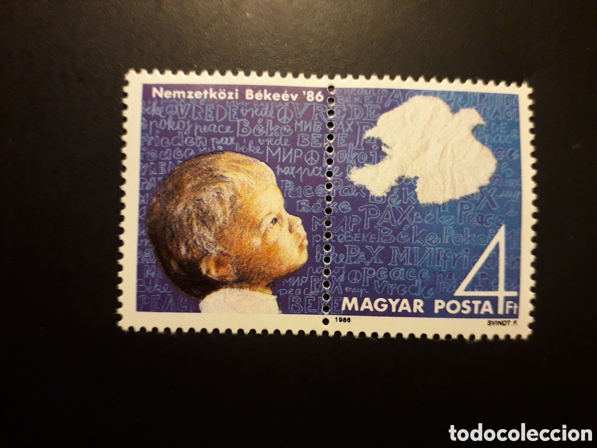 Sellos: HUNGR&Iacute;A YVERT 3054 SERIE COMPLETA NUEVA *** 1986 A&Ntilde;O INTERNACIONAL DE LA PAZ, NI&Ntilde;O PEDIDO M&Iacute;NIMO 3&euro;