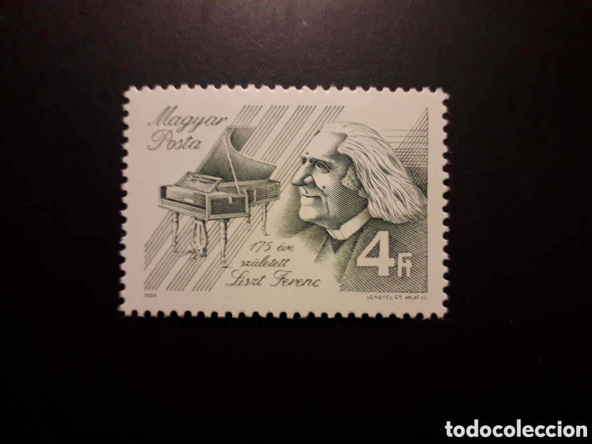 Sellos: HUNGR&Iacute;A YVERT 3053 SERIE COMPLETA NUEVA *** 1986 FRANZ LISZT, M&Uacute;SICA PIANO, PEDIDO M&Iacute;NIMO 3&euro;