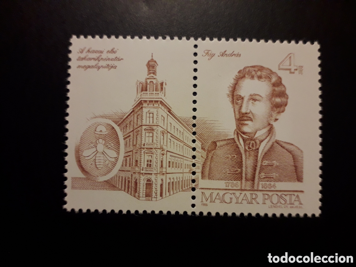 Sellos: HUNGR&Iacute;A YVERT 3059 SERIE COMPLETA NUEVA *** 1986 ANDRAS FAY, POL&Iacute;TICA, ABEJA PEDIDO M&Iacute;NIMO 3&euro;