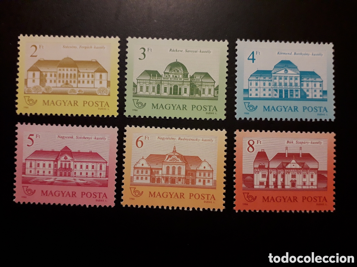 Sellos: HUNGR&Iacute;A YVERT 3064/9 SERIE COMPLETA NUEVA *** 1986 CASTILLOS PEDIDO M&Iacute;NIMO 3&euro;