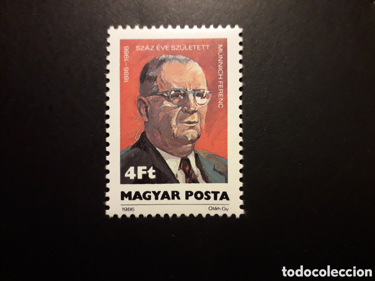 Sellos: HUNGR&Iacute;A YVERT 3056 SERIE COMPLETA NUEVA *** 1986 MINISTRO FERENC M&Uuml;NNICH PEDIDO M&Iacute;NIMO 3&euro;