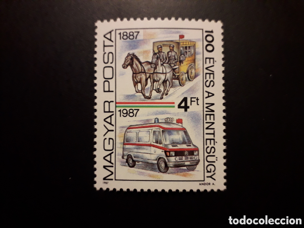 Sellos: HUNGR&Iacute;A YVERT 3105 SERIE COMPLETA NUEVA *** 1987 AMBULANCIAS PEDIDO M&Iacute;NIMO 3&euro;