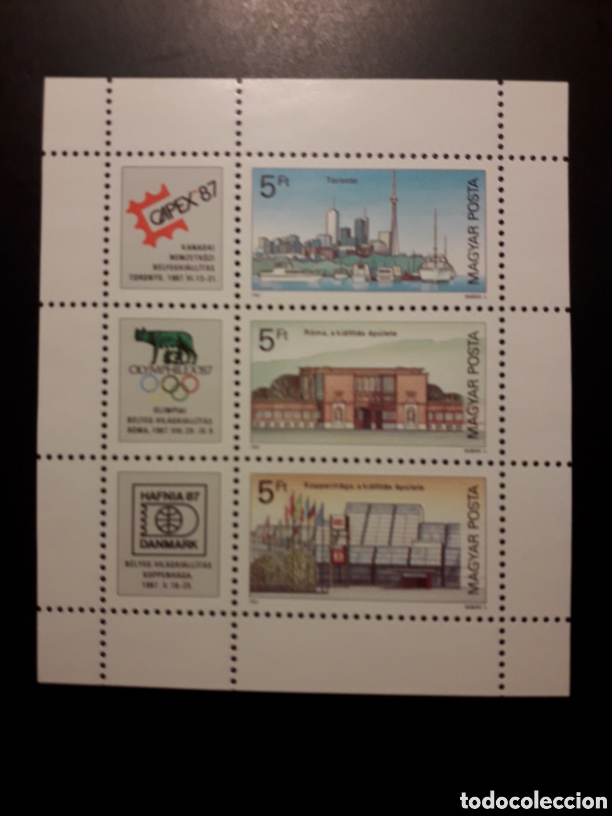 Sellos: HUNGR&Iacute;A YVERT 3106/8 SERIE COMPLETA NUEVA *** 1987 EXPOSICIONES FILAT&Eacute;LICAS PEDIDO M&Iacute;NIMO 3&euro;