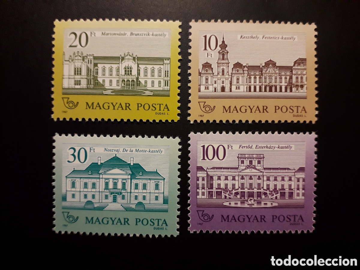 Sellos: HUNGR&Iacute;A YVERT 3110/3 SERIE COMPLETA NUEVA *** 1987 CASTILLOS PEDIDO M&Iacute;NIMO 3&euro;