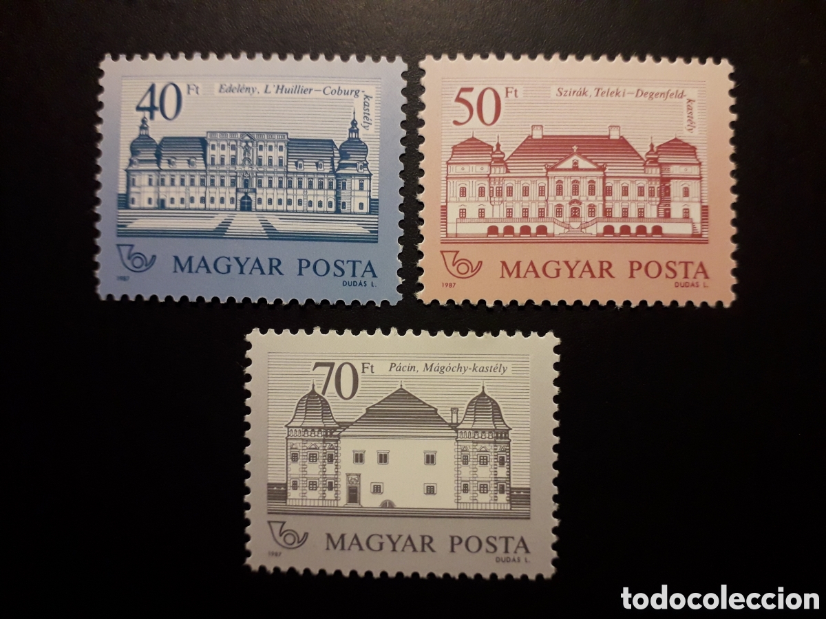 Sellos: HUNGR&Iacute;A YVERT 3122/4 SERIE COMPLETA NUEVA *** 1987 CASTILLOS PEDIDO M&Iacute;NIMO 3&euro;