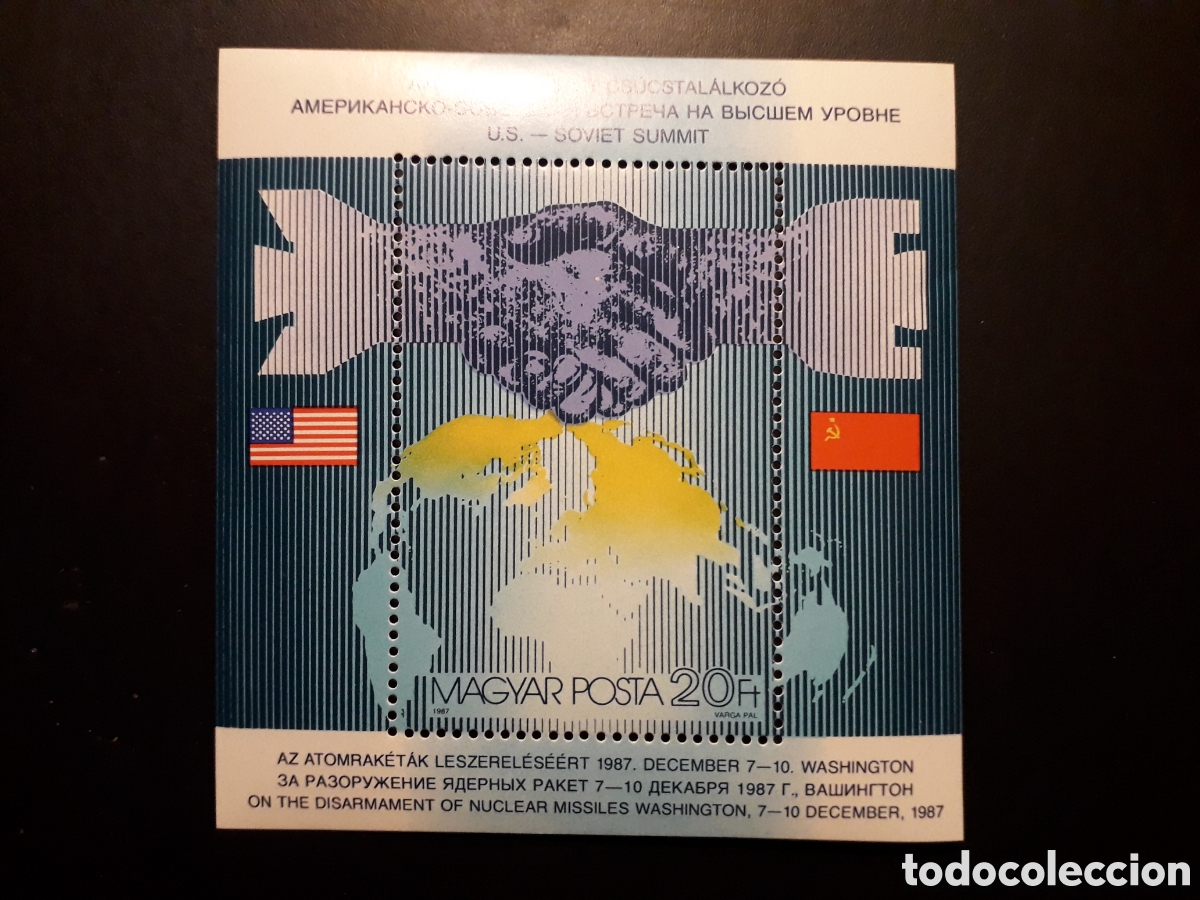 Sellos: HUNGR&Iacute;A YVERT HB-195 SERIE COMPLETA NUEVA *** 1987 CUMBRE SOBRE DESARME, MAPAS PEDIDO M&Iacute;NIMO 3&euro;