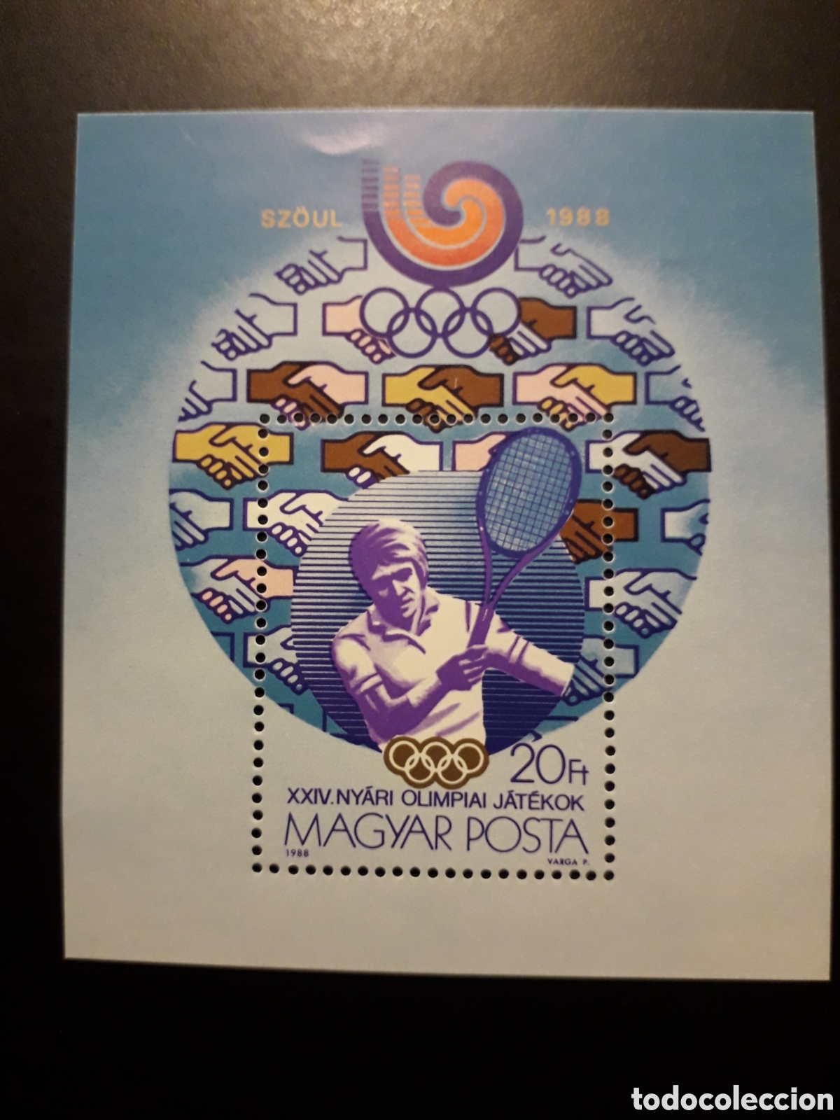 Sellos: HUNGR&Iacute;A YVERT HB-199 SERIE COMPLETA NUEVA *** 1988 DEPORTES OLIMPIADA SEUL, TENIS PEDIDO M&Iacute;NIMO 3&euro;