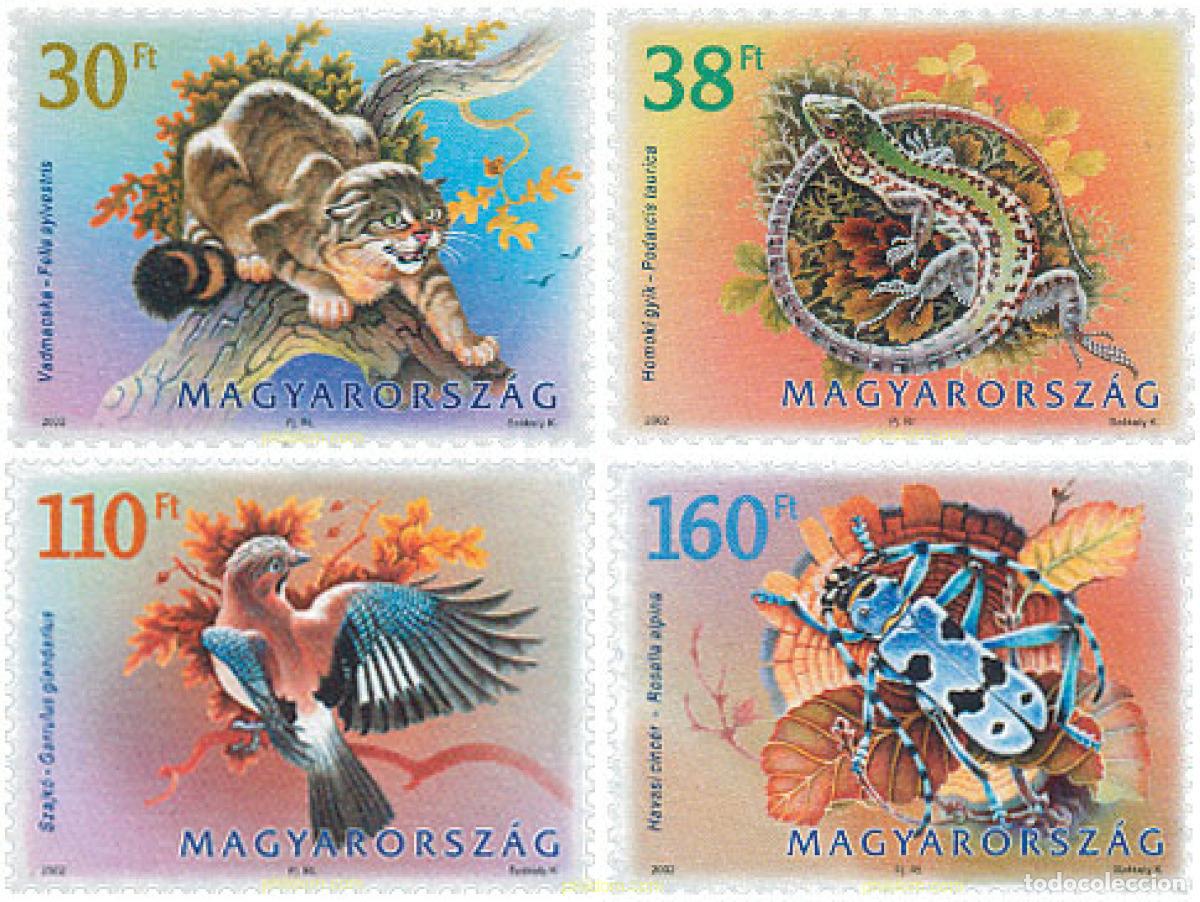 Sellos: 113635 MNH HUNGRIA 2002 200 ANIVERSARIO DEL MUSEO DE CIENCIAS NATURALES
