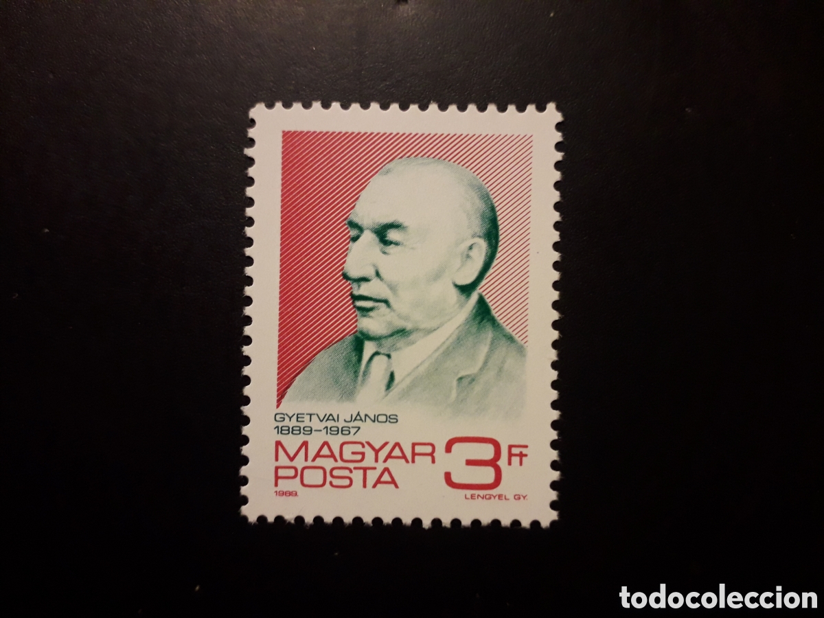 Sellos: HUNGR&Iacute;A YVERT 3203 SERIE COMPLETA NUEVA *** 1989 JANOS GYETVAL, MOVIMIENTO OBRERO PEDIDO M&Iacute;NIMO 3&euro;