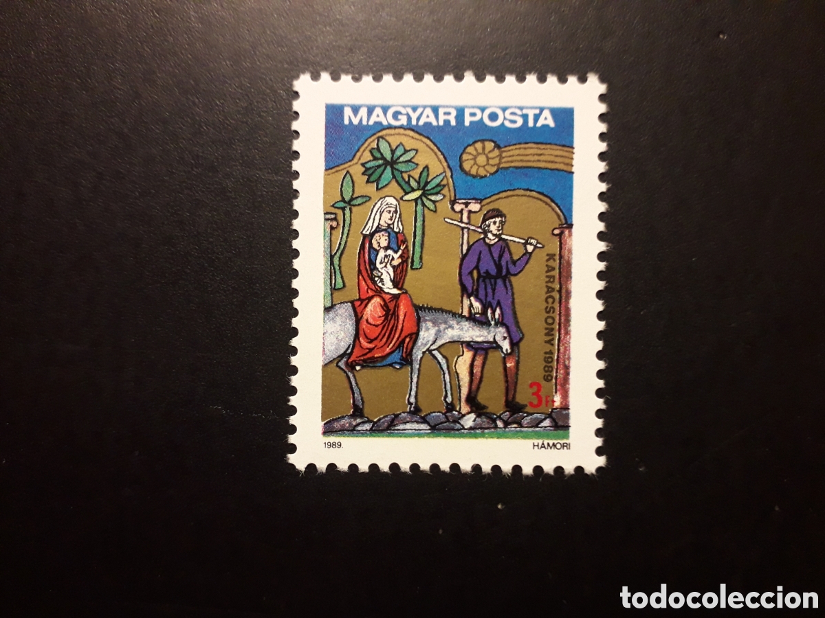 Sellos: HUNGR&Iacute;A YVERT 3241 SERIE COMPLETA NUEVA *** 1989 NAVIDAD, HU&Iacute;DA A EGIPTO PEDIDO M&Iacute;NIMO 3&euro;