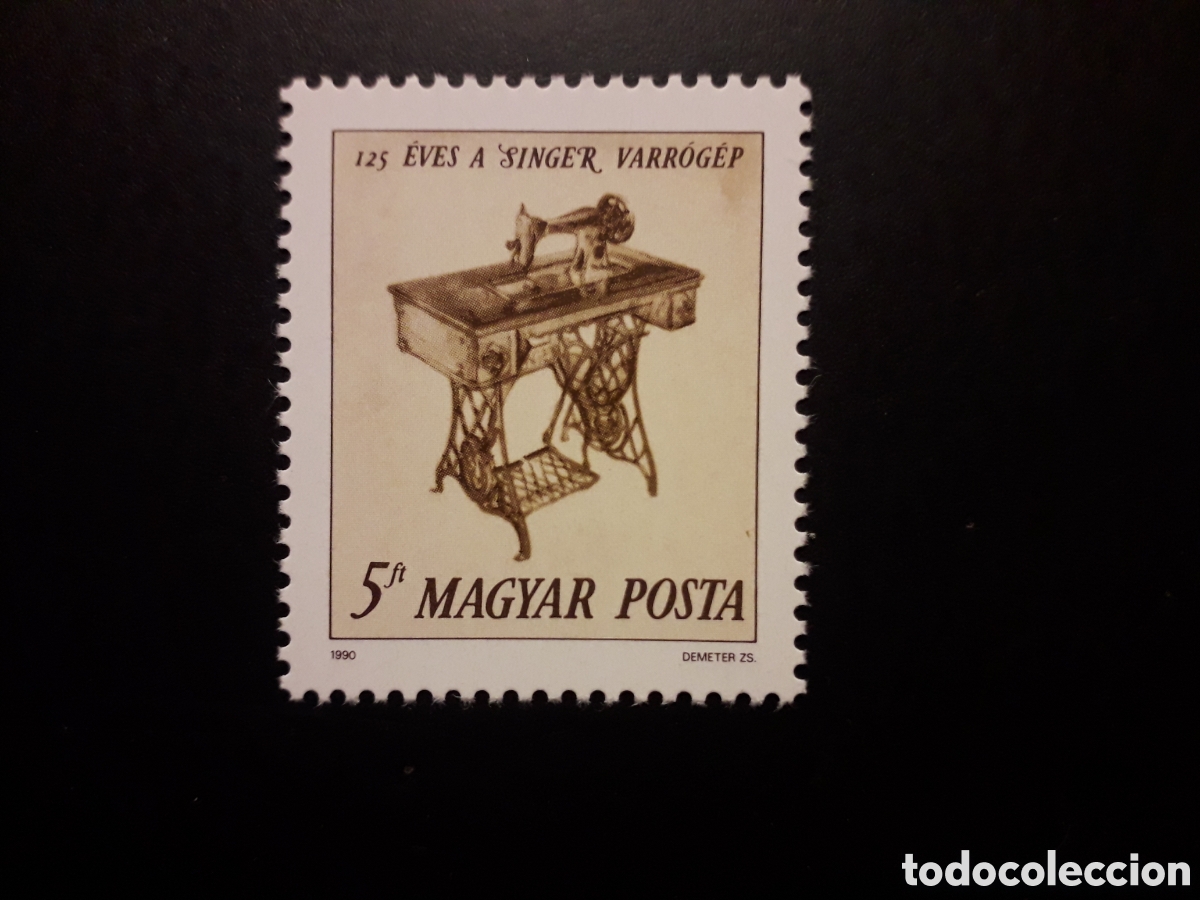 Sellos: HUNGR&Iacute;A YVERT 3251 SERIE COMPLETA NUEVA *** 1990 M&Aacute;QUINA DE COSER SINGER, PEDIDO M&Iacute;NIMO 3&euro;