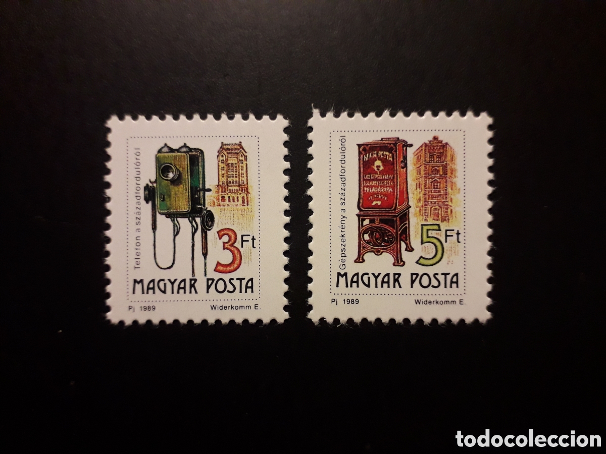 Sellos: HUNGR&Iacute;A YVERT 3253/4 SERIE COMPLETA NUEVA *** 1990 TEL&Eacute;FONO Y BUZ&Oacute;N PEDIDO M&Iacute;NIMO 3&euro;