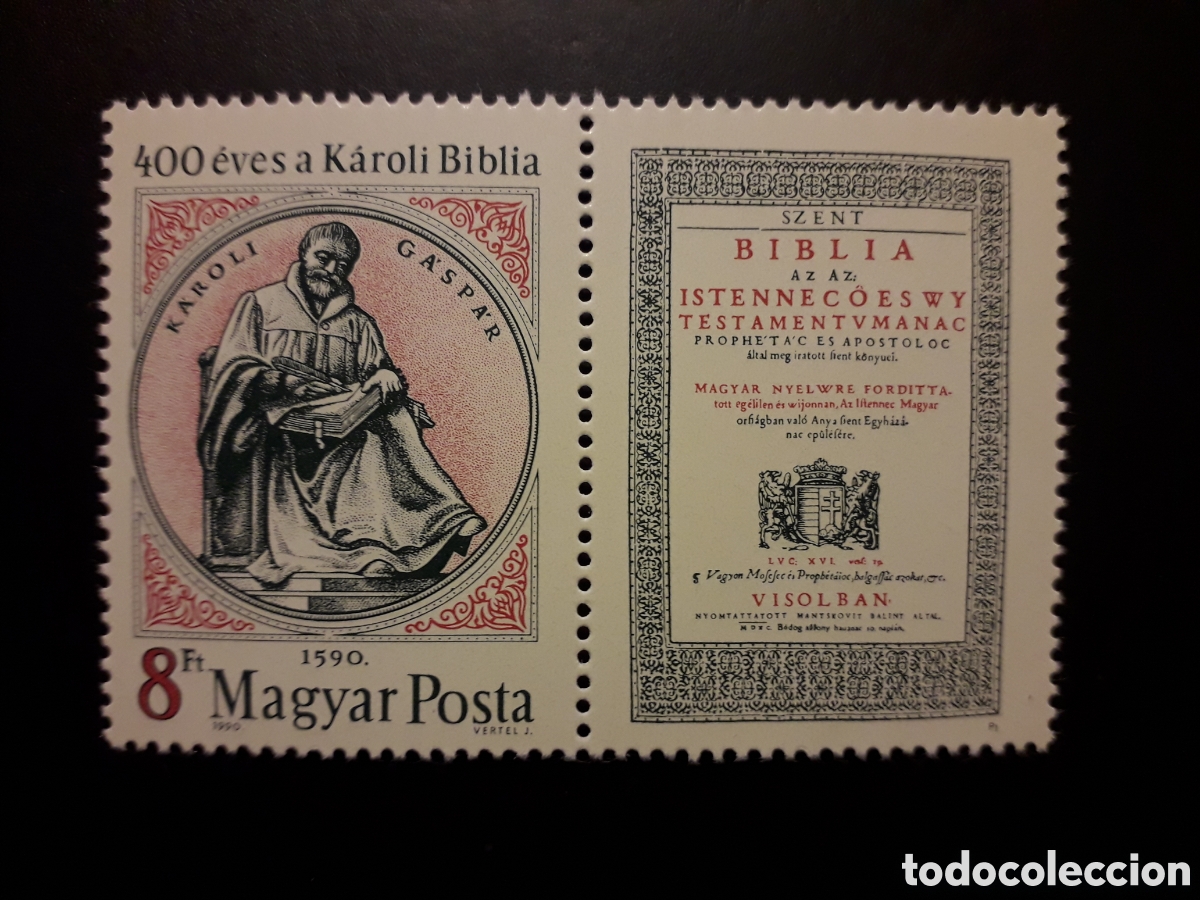 Sellos: HUNGR&Iacute;A YVERT 3272 SERIE COMPLETA NUEVA *** 1990 BIBLIA DE KAROLI PEDIDO M&Iacute;NIMO 3&euro;