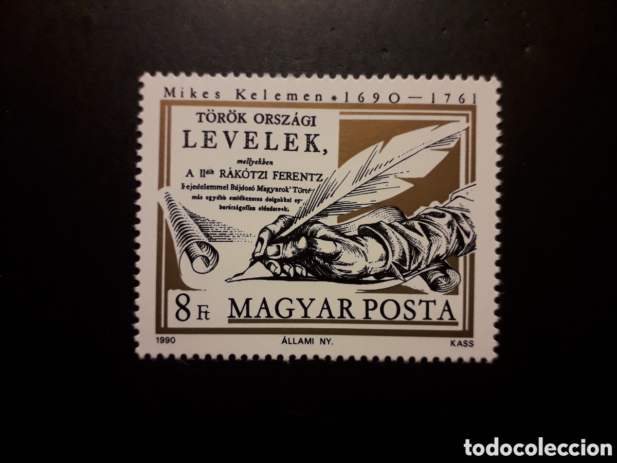 Sellos: HUNGR&Iacute;A YVERT 3279 SERIE COMPLETA NUEVA *** 1990 KELEMEN MIKES, LITERATURA PEDIDO M&Iacute;NIMO 3&euro;