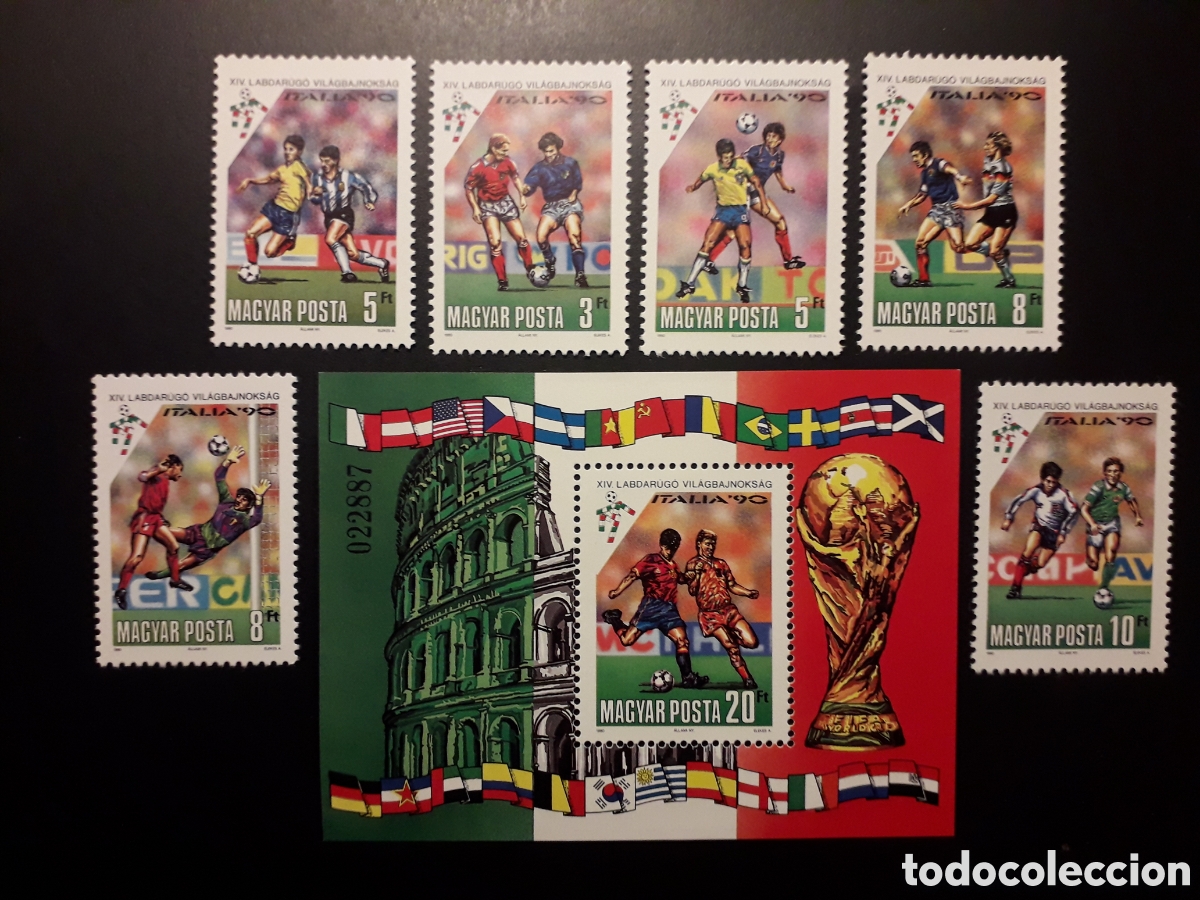 Sellos: HUNGR&Iacute;A YV 3273/8 HB-211 SERIE CTA NUEVA *** 1990 DEPORTES MUNDIAL F&Uacute;TBOL ITALIA 90 PEDIDO M&Iacute;NIMO 3&euro;