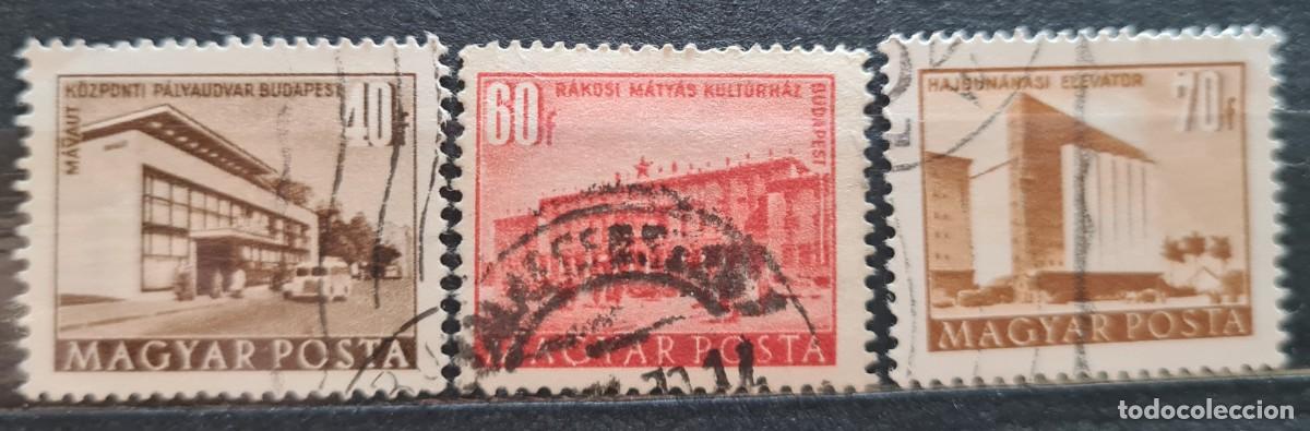 Sellos: Serie de sellos usados de Hungr&iacute;a 1951-52: emitidos en honor de la reconstrucci&oacute;n