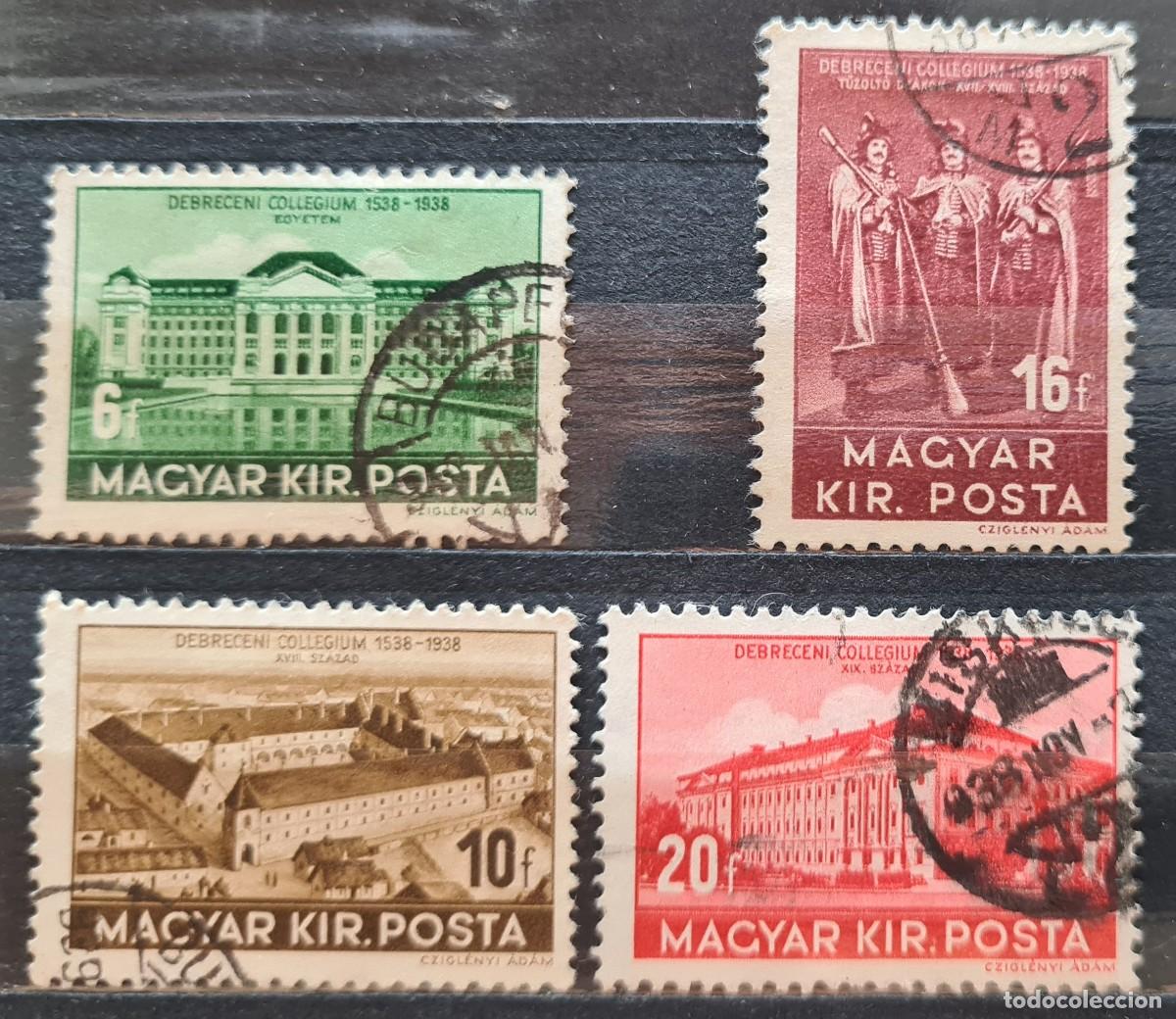 Sellos: Serie de sellos usados de Hungria 1938: IV Centenario de la fundaci&oacute;n del Colegio de Debreczen