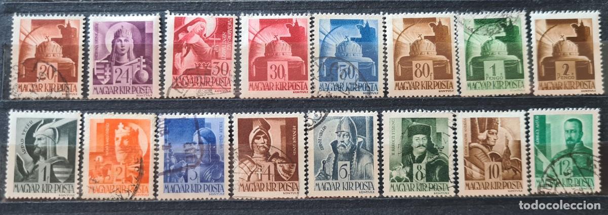 Briefmarken: Serie de sellos usados de Hungria 1943-44