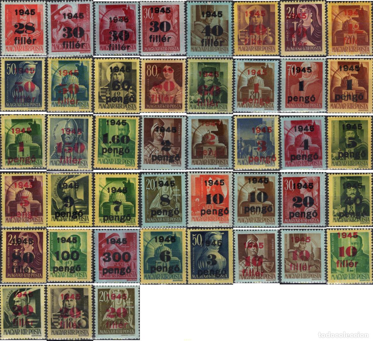 Sellos: 701620 MNH HUNGRIA 1945 BASICA NUEVOS VALORES