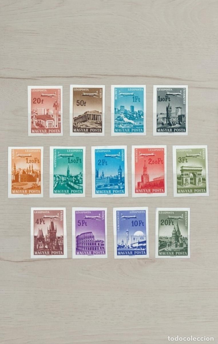 Sellos: Hungary 1961 Mal&eacute;v Aviation & World Capital Cities Airmail COMPLETE Set Mint 13v - Beautiful Topical