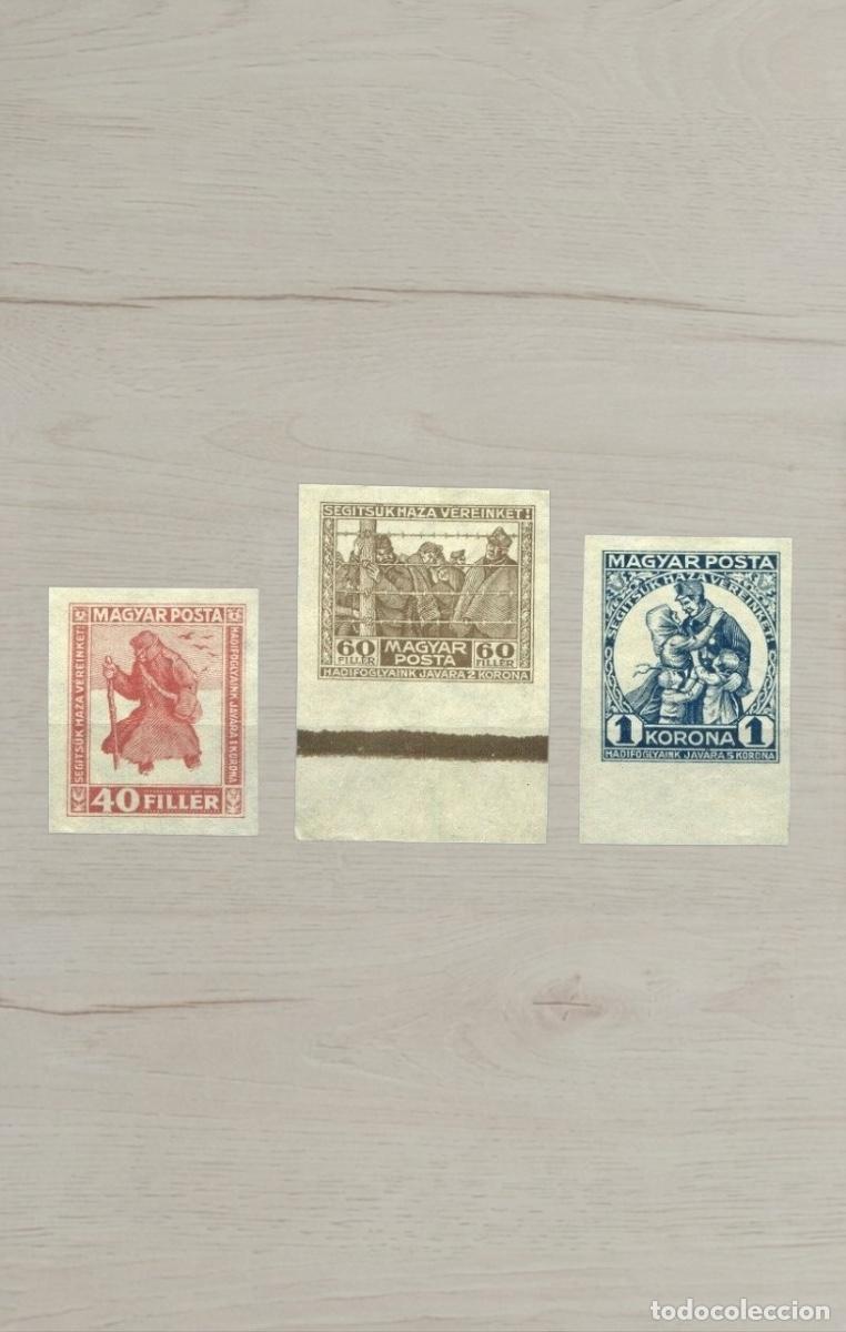 Sellos: Hungary 1916-1917 War Prisoners Charity Fund Selection Mint/Used 3v - Scarce WWI Historical Exhibiti