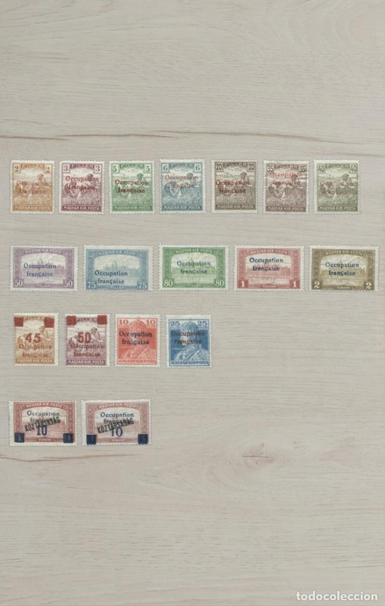 Sellos: Hungary 1919 Arad &rdquo;Occupation fran&ccedil;aise&rdquo; Military Provisional Issue Complete Selection Mint 18v - Hi