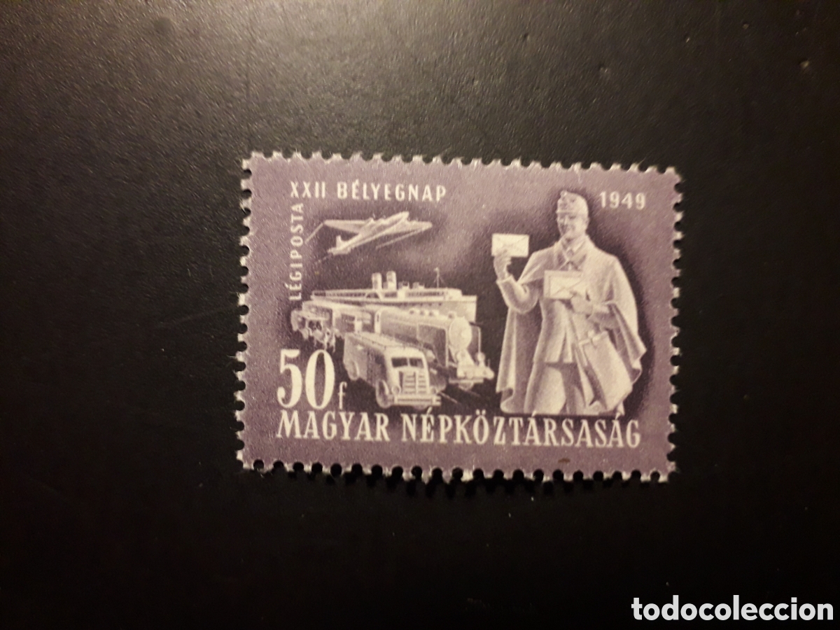 Sellos: HUNGR&Iacute;A YVERT A 93 SERIE COMPLETA NUEVA CON CHARNELA 1949 CARTERO PEDIDO M&Iacute;NIMO 3&euro;