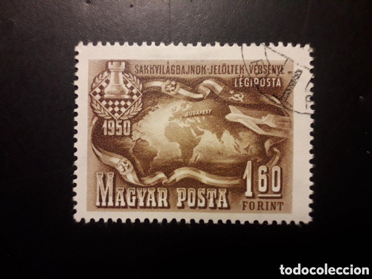 Sellos: HUNGR&Iacute;A YVERT A 95 SERIE COMPLETA USADA 1950 MAPAS, AJEDREZ PEDIDO M&Iacute;NIMO 3&euro;