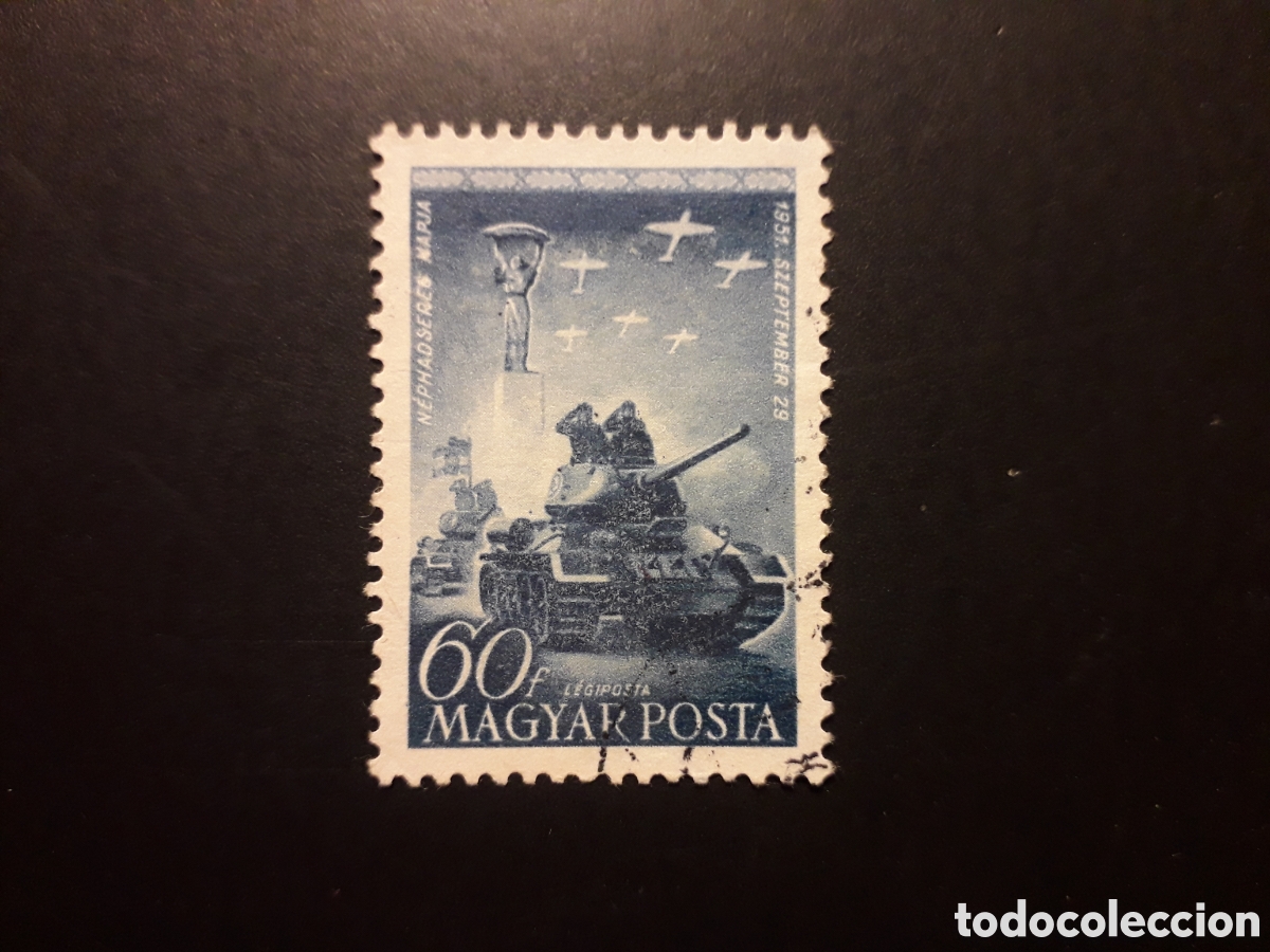 Sellos: HUNGR&Iacute;A YVERT A 118 SERIE COMPLETA USADA 1951 EJ&Eacute;RCITO, TANQUES, AVIONES PEDIDO M&Iacute;NIMO 3&euro;